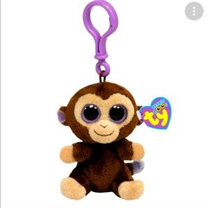 🌻4/$20 Ty Beanie Boo Coconut Monkey Keychain